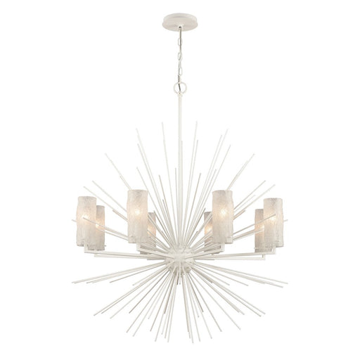 Atlas Lighting Sea Urchin 34'' Wide 8Lt Chandelier, White Coral