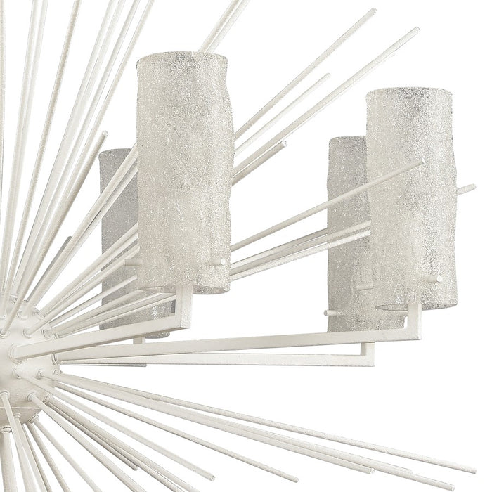 Atlas Lighting Sea Urchin 34'' Wide 8Lt Chandelier, White Coral