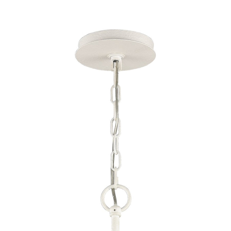 Atlas Lighting Sea Urchin 34in 8-Light Chandelier | Coastal White Coral Metal and White Glass | Dining Room & Entryway | Model CL11328-WH