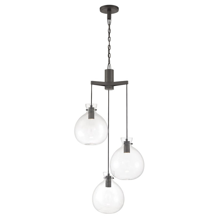 Atlas Lighting Selina 22'' Wide LED Chandelier, Bronze/Clear