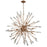 Atlas Lighting Serendipity 38''W 9Lt Chandelier, Matte Gold/Clear