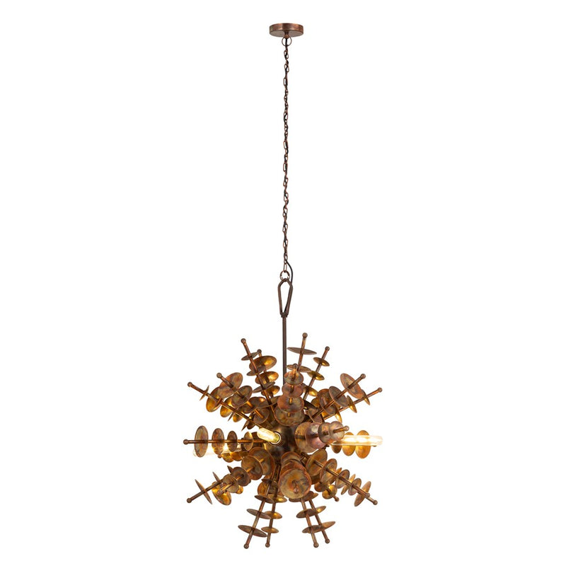 Atlas Lighting Sigma 28'' Wide 4Lt Chandelier, Autumn Brass