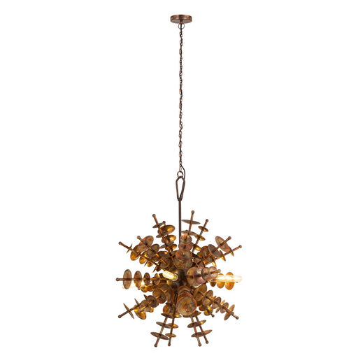 Atlas Lighting Sigma 28'' Wide 4Lt Chandelier, Autumn Brass