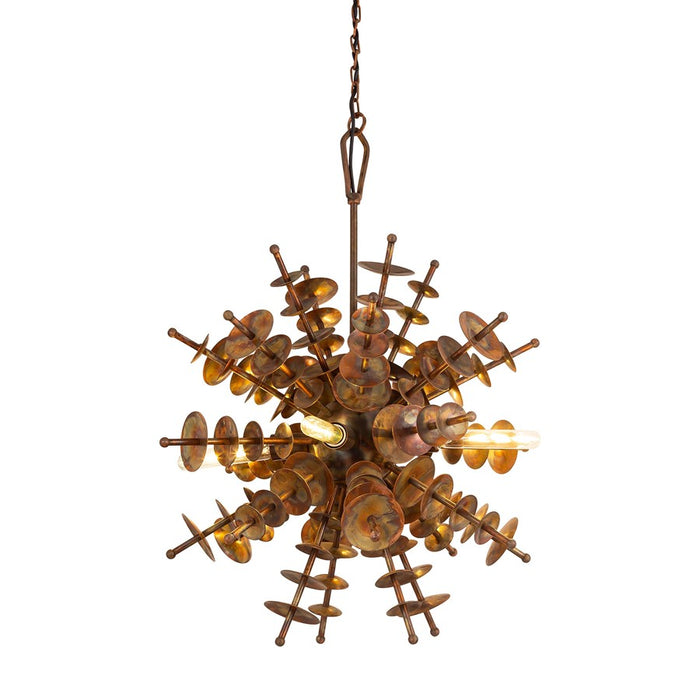 Atlas Lighting Sigma 28'' Wide 4Lt Chandelier, Autumn Brass
