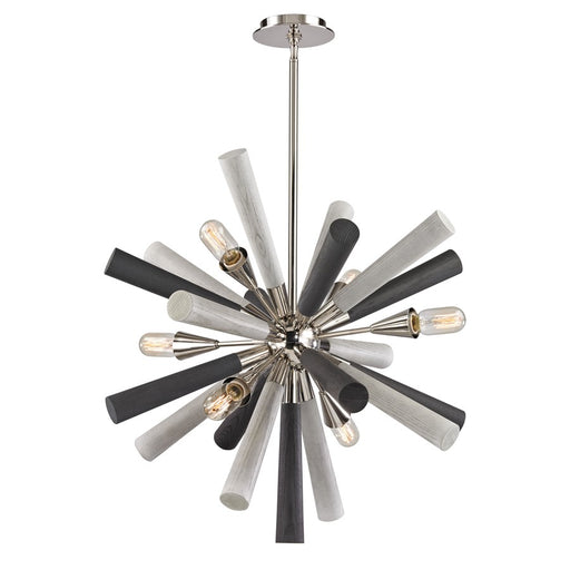 Atlas Lighting Solara 28'' Wide 6Lt Chandelier, Polished Nickel