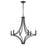 Atlas Lighting Spanish Villa 26'' Wide 6Lt Chandelier, Charcoal