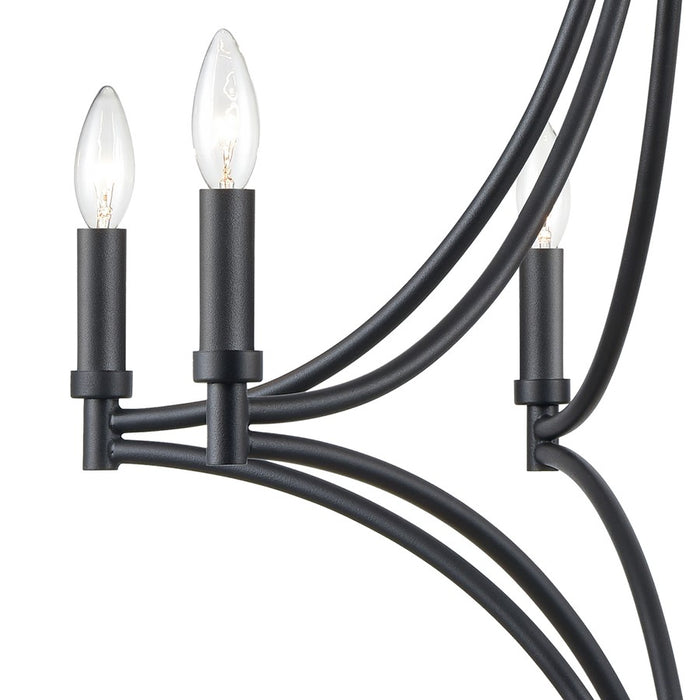 Atlas Lighting Spanish Villa 26'' Wide 6Lt Chandelier, Charcoal