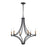 Atlas Lighting Spanish Villa 26'' Wide 6Lt Chandelier, Charcoal