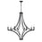Atlas Lighting Spanish Villa 36'' Wide 8Lt Chandelier, Charcoal