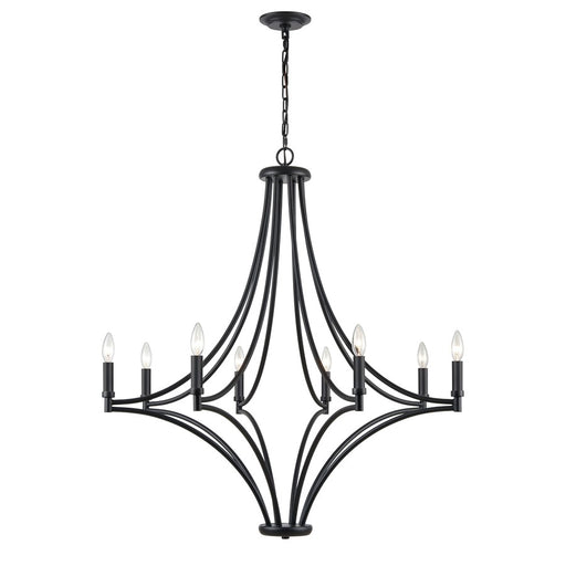 Atlas Lighting Spanish Villa 36'' Wide 8Lt Chandelier, Charcoal