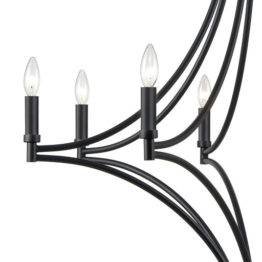 Atlas Lighting Spanish Villa 36'' Wide 8Lt Chandelier, Charcoal