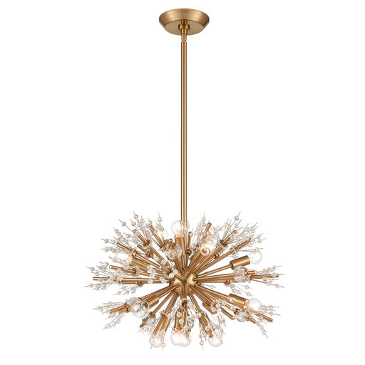 Atlas Lighting Starburst 20'' Wide 15Lt Chandelier, Satin Brass