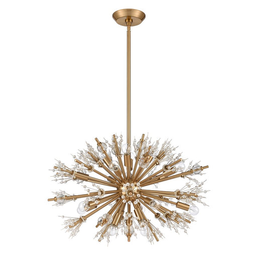 Atlas Lighting Starburst 26'' Wide 19Lt Chandelier, Satin Brass