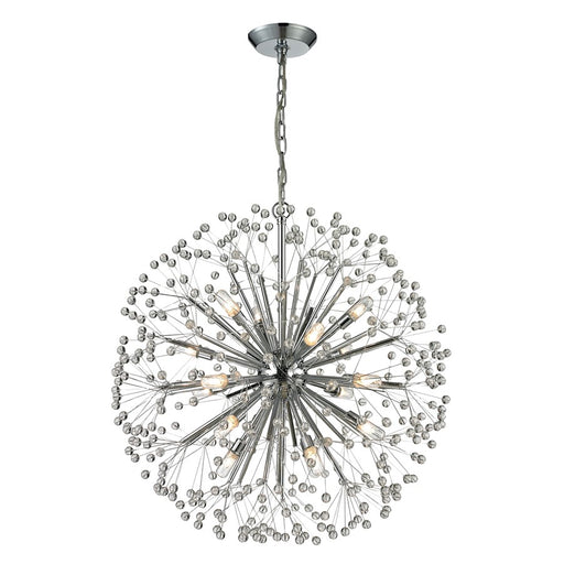 Atlas Lighting Starburst 27'' Wide 16Lt Chandelier, Polished Chrome