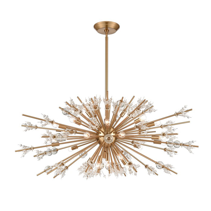 Atlas Lighting Starburst 48'' Wide 29Lt Chandelier, Satin Brass