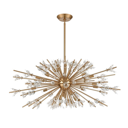Atlas Lighting Starburst 48'' Wide 29Lt Chandelier, Satin Brass
