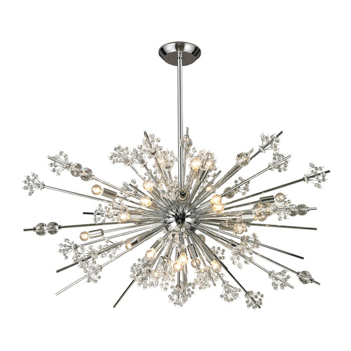 Atlas Lighting Starburst 48'' Wide 29Lt Chandelier, Polished Chrome