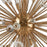 Atlas Lighting Starburst 72'' Wide 31Lt Chandelier, Satin Brass