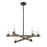 Atlas Lighting Stone Manor 27'' Wide 6Lt Chandelier, Matte Black