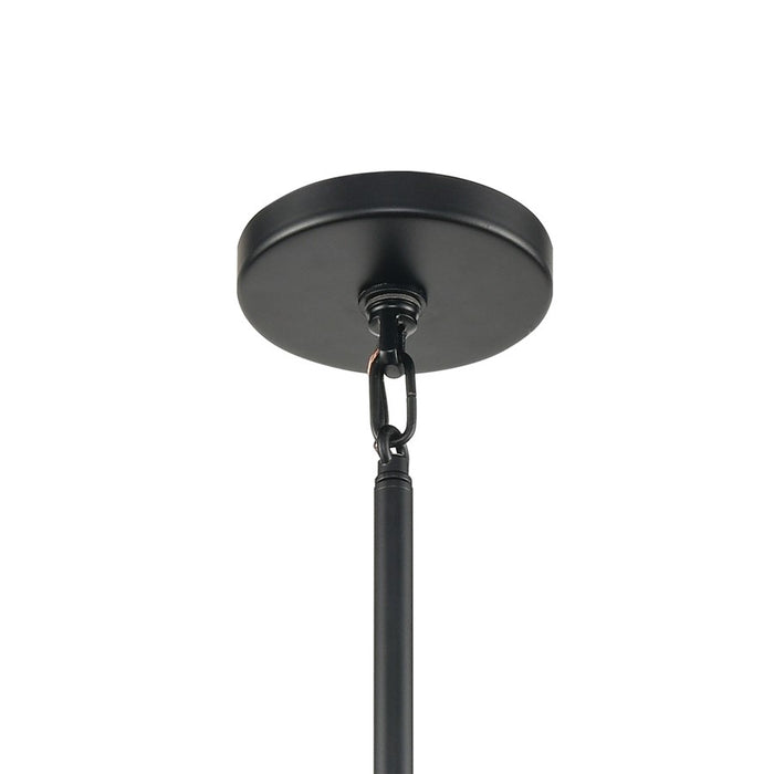 Atlas Lighting Stone Manor 27'' Wide 6Lt Chandelier, Matte Black