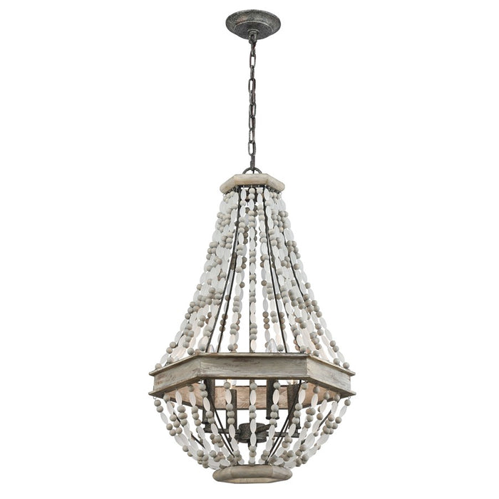 Atlas Lighting Summerton 18'' Wide 4Lt Chandelier, Washed Gray