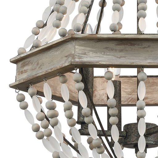 Atlas Lighting Summerton 18'' Wide 4Lt Chandelier, Washed Gray