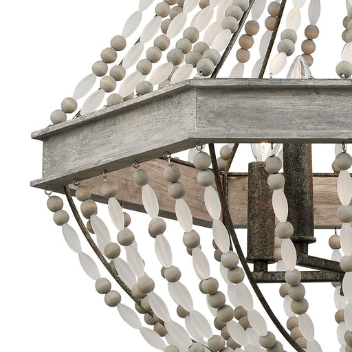 Atlas Lighting Summerton 24'' Wide 5Lt Chandelier, Washed Gray