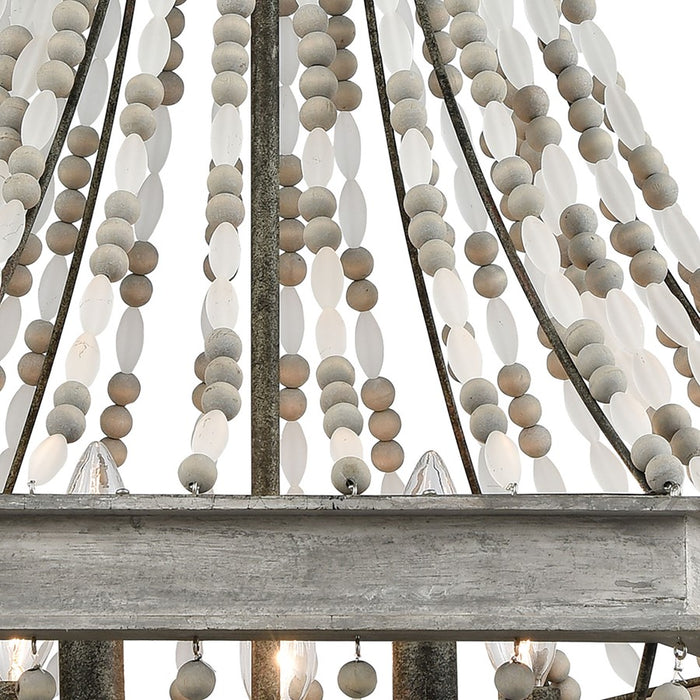 Atlas Lighting Summerton 24'' Wide 5Lt Chandelier, Washed Gray