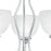 Atlas Lighting Tahoe 19'' Wide 3Lt Chandelier, Brushed Nickel/White