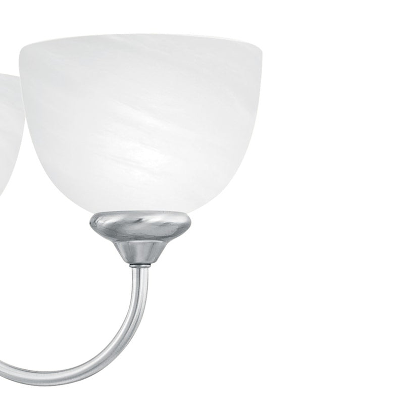 Atlas Lighting Tahoe 19in 3-Light Chandelier | Traditional Brushed Nickel and White Glass | Dining Room & Kitchen Island | Model CL11357-NK