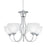 Atlas Lighting Tahoe 24'' Wide 5Lt Chandelier, Brushed Nickel/White