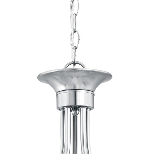 Atlas Lighting Tahoe 24'' Wide 5Lt Chandelier, Brushed Nickel/White