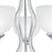 Atlas Lighting Tahoe 24'' Wide 5Lt Chandelier, Brushed Nickel/White