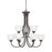 Atlas Lighting Tahoe 30'' Wide 9Lt Chandelier, Painted Bronze/White