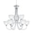 Atlas Lighting Tahoe 30'' Wide 9Lt Chandelier, Brushed Nickel/White
