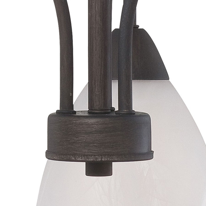 Atlas Lighting Tia 17.75''W 3Lt Chandelier, Painted Bronze/White