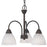 Atlas Lighting Tia 17.75''W 3Lt Chandelier, Painted Bronze/White