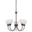 Atlas Lighting Tia 22.5'' Wide 5Lt Chandelier, Painted Bronze/White