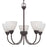 Atlas Lighting Tia 22.5'' Wide 5Lt Chandelier, Painted Bronze/White