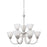Atlas Lighting Tia 25.98'' Wide 9Lt Chandelier, Matte Nickel/White