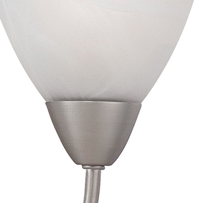 Atlas Lighting Tia 25.98'' Wide 9Lt Chandelier, Matte Nickel/White