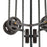 Atlas Lighting Torque 36'' Wide 6Lt Chandelier, Vintage Rust/Brass