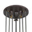 Atlas Lighting Torque 36'' Wide 6Lt Chandelier, Vintage Rust/Brass