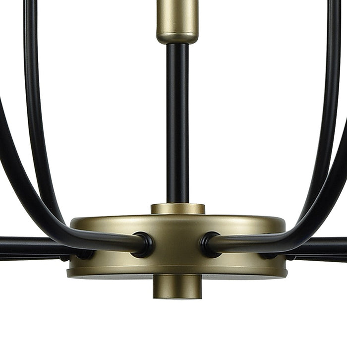 Atlas Lighting Transatlantique 34'' Wide 10Lt Chandelier, Black