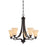 Atlas Lighting Treme 25'' Wide 5Lt Chandelier, Espresso/Beige/White