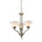 Atlas Lighting Tribecca 21'' Wide 3Lt Chandelier, Nickel/White