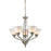 Atlas Lighting Tribecca 25'' Wide 5Lt Chandelier, Nickel/WHite