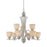 Atlas Lighting Triton 31'' Wide 9Lt Chandelier, Moonlight Silver