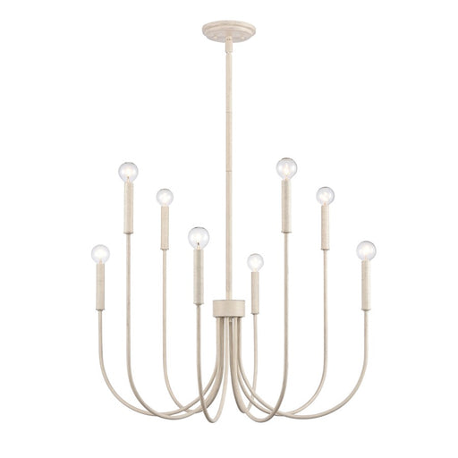 Atlas Lighting Ulla 28'' Wide 8Lt Chandelier, Antique White