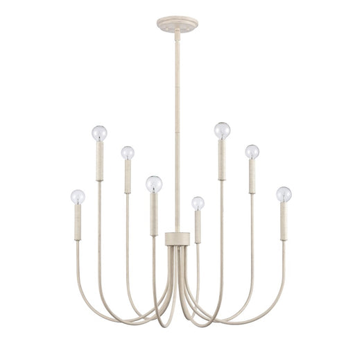 Atlas Lighting Ulla 28'' Wide 8Lt Chandelier, Antique White